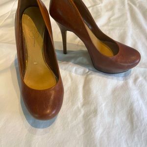 Jessica Simpson leather pumps. You won’t find this style anymore. Lovingly worn.